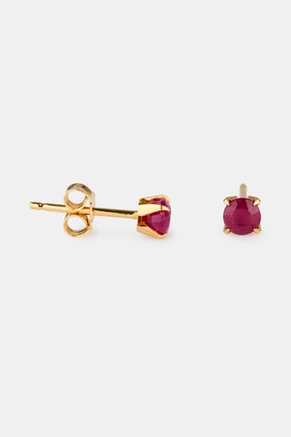 Puces - Or jaune 18 carats et rubis