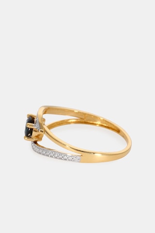 Bague - Or jaune 18 carats et saphir