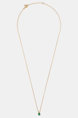 Collier - Or jaune 18 carats et émeraude
