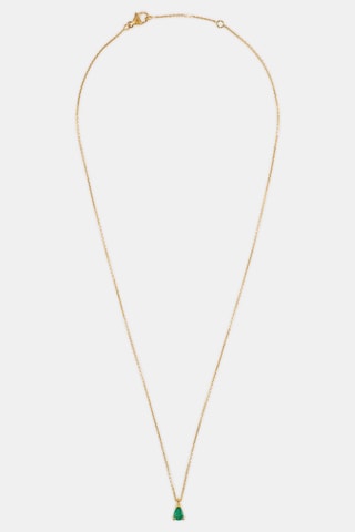 Collier - Or jaune 18 carats et émeraude