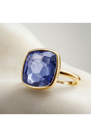Bague - Or jaune et tanzanite