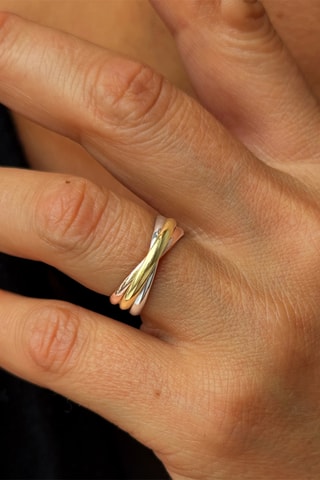 Bague - Or jaune, or blanc et or rose