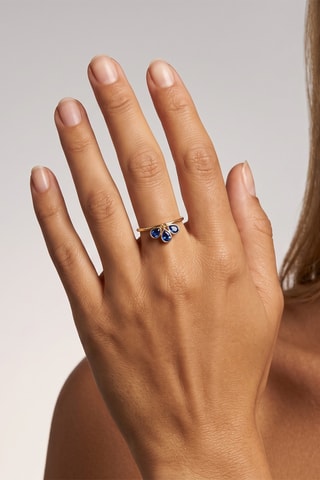 Bague - Or jaune et saphirs
