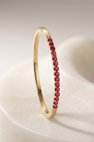 Bague - Or jaune et rubis