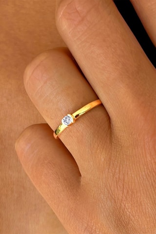 Bague - Or jaune et diamant