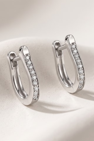 Créoles - Or blanc et diamants
