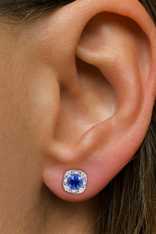 Puces - Or blanc, diamants, saphirs et topazes