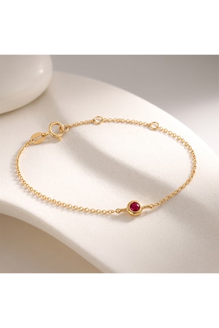 Bracelet - Or jaune et rubis