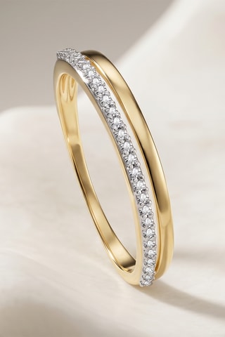 Bague - Or jaune et diamants