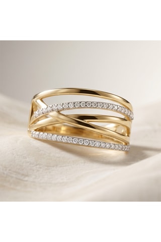 Bague - Or jaune et diamants