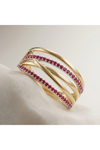 Bague - Or jaune et rubis