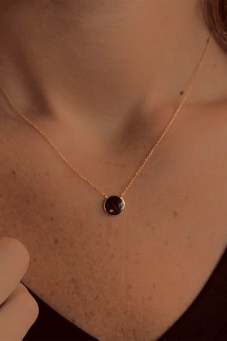 Collier Or jaune et onyx