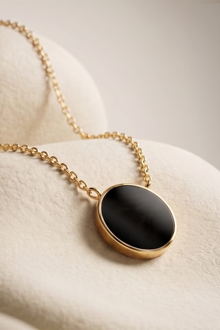 Collier Or jaune et onyx