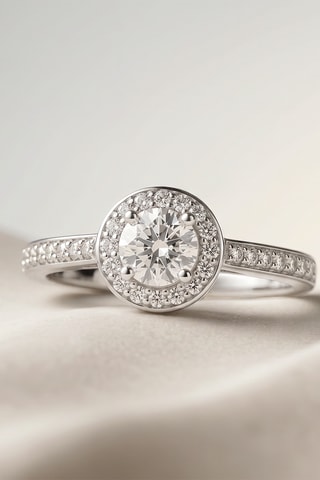 Bague - Or blanc, diamants et topaze