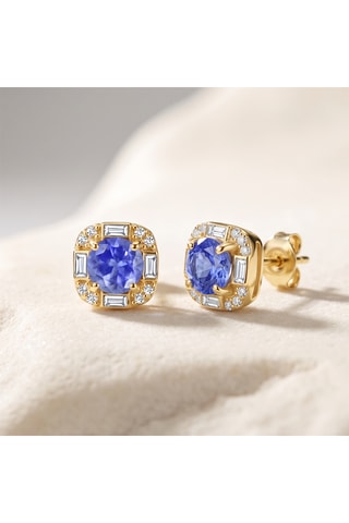 Puces - Or jaune, diamants, tanzanites et topazes