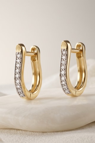 Boucles d'oreilles - Or jaune et diamants