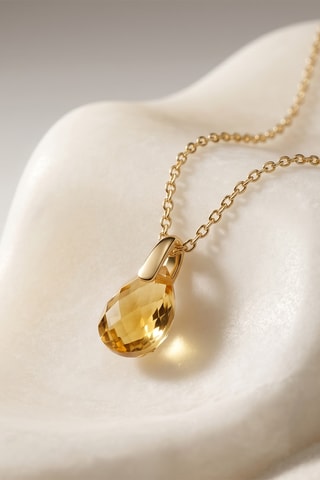 Pendentif - Or jaune et citrine