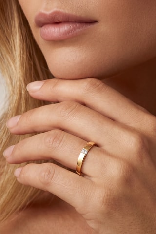 Bague - Or jaune, or blanc et diamants