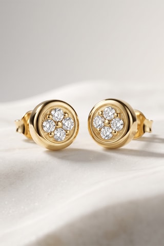 Puces - Or jaune et diamants