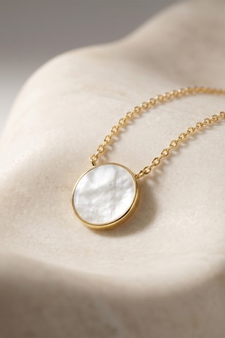 Collier - Or jaune et nacre