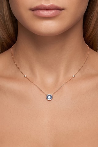 Collier - Or jaune, diamants et pierre de lune