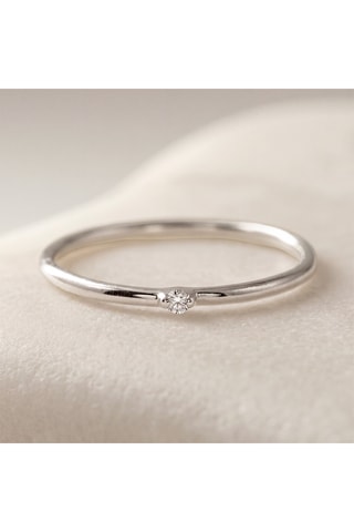Bague - Or blanc et diamant
