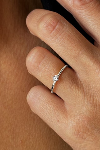 Bague - Or blanc et diamant