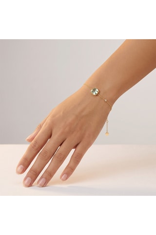 Bracelet - Or jaune, diamant et améthyste