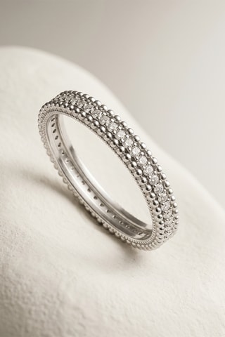Bague - Or blanc et diamants