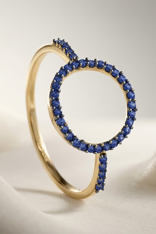 Bague - Or jaune et saphirs