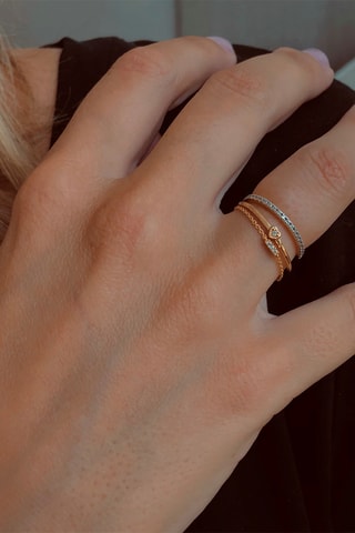 Bague - Or rose et diamants