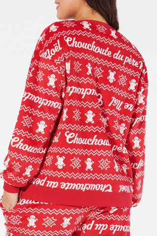 Sweat en velours Chouchoutiz - Rouge