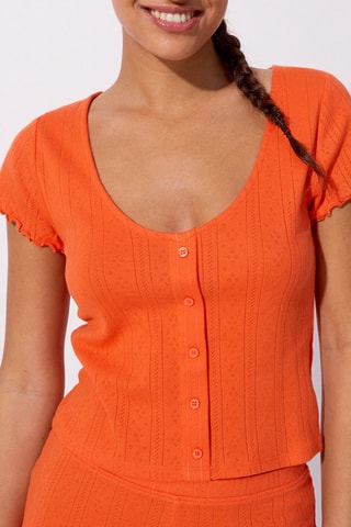 Top Prairiz en coton biologique - Orange - Undiz