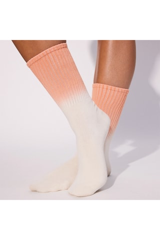Chaussettes dip and dye Dipiz en coton biologique - Orange - Undiz