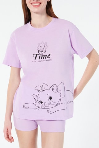 T-shirt Marie Les Aristochats Disney - Mauve