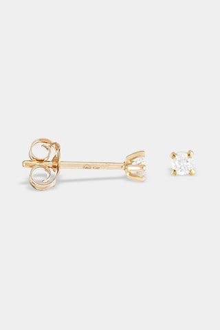 Puces Single diamond - Or jaune et diamants