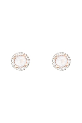 Puces Popi - Or rose, quartz et diamants