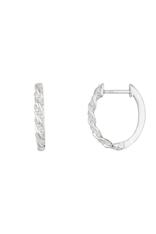 Créoles Trenzas Or blanc et diamants