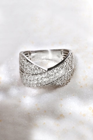 Bague Ruban de Lumière - Or blanc et diamants