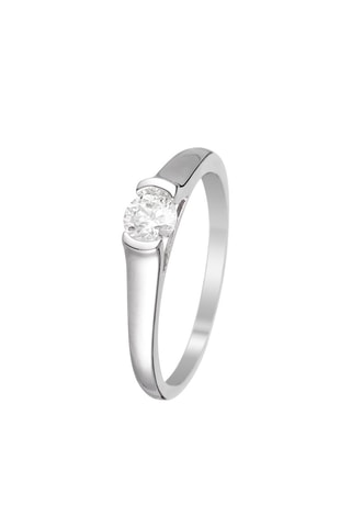 Solitaire Divin   Or blanc et diamant