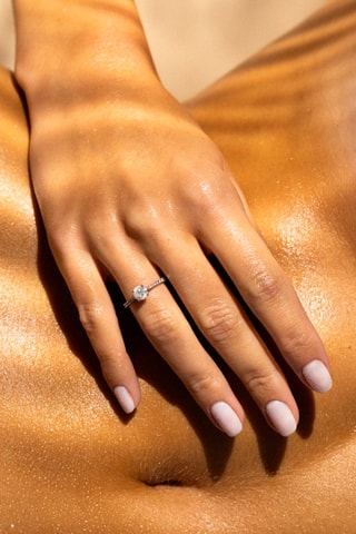 Solitaire Royal Or blanc et diamant