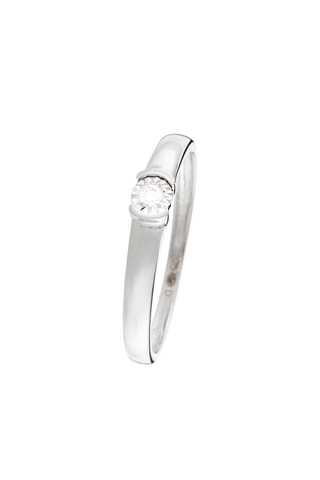 Solitaire Pure Or blanc et diamant