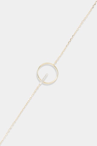 Bracelet Barrette encerclée  - Or jaune et diamants