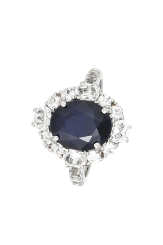 Bague Palaia Or blanc, diamants et saphir