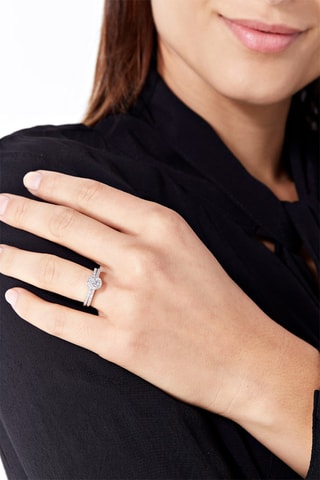 Bague Duo Majesté  - Or blanc et diamants 