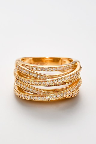 Bague New Entrelacs Candides  - Or jaune et diamants
