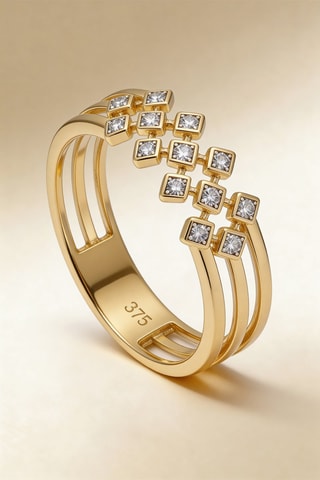 Bague Lindsey - Or jaune et diamants 0,05 carat