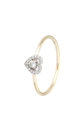 Bague Cœur Éternel - Or jaune et diamants