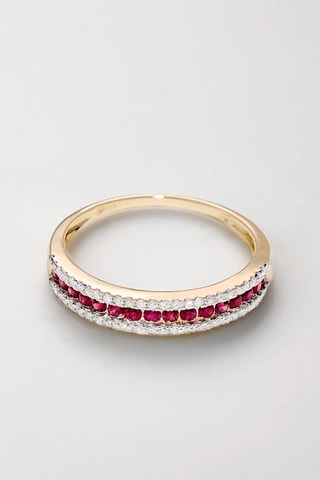 Bague Rosélia Or jaune, diamants et rubis
