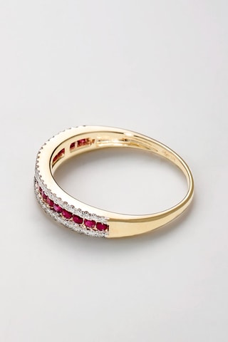 Bague Rosélia Or jaune, diamants et rubis